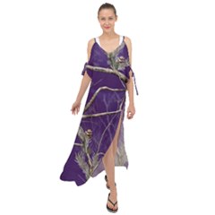 Realtree Camo Purple Pink Realtree Camo Maxi Chiffon Cover Up Dress by Perong