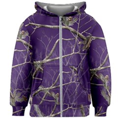 Realtree Camo Purple Pink Realtree Camo Kids  Zipper Hoodie Without Drawstring