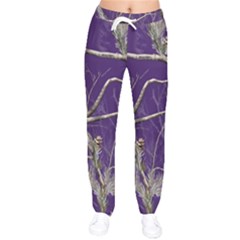 Realtree Camo Purple Pink Realtree Camo Women Velvet Drawstring Pants