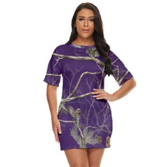 Realtree Camo Purple Pink Realtree Camo Just Threw It On Dress by Perong