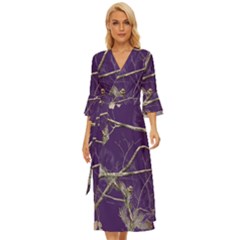 Realtree Camo Purple Pink Realtree Camo Midsummer Wrap Dress by Perong