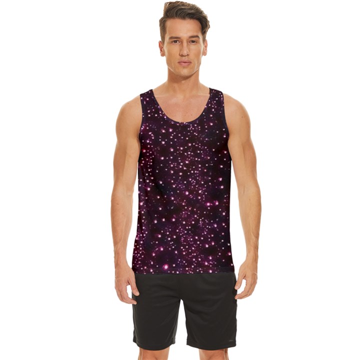 Glitter Light Lights Pastel Pattern Style Texture Men s Wide Collar Tank Top