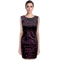 Glitter Light Lights Pastel Pattern Style Texture Sleeveless Velvet Midi Dress