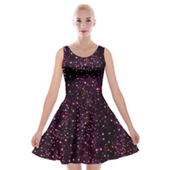 Glitter Light Lights Pastel Pattern Style Texture Velvet Skater Dress