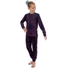 Glitter Light Lights Pastel Pattern Style Texture Kids  Long Sleeve Set 