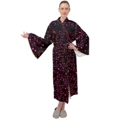 Glitter Light Lights Pastel Pattern Style Texture Maxi Velvet Kimono by Perong