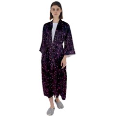 Glitter Light Lights Pastel Pattern Style Texture Maxi Satin Kimono by Perong