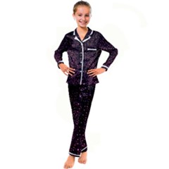 Glitter Light Lights Pastel Pattern Style Texture Kids  Satin Long Sleeve Pajamas Set by Perong