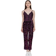 Glitter Light Lights Pastel Pattern Style Texture V-neck Camisole Jumpsuit by Perong