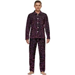 Glitter Light Lights Pastel Pattern Style Texture Men s Long Sleeve Velvet Pocket Pajamas Set by Perong