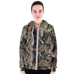 Realtree Camo Seamless Pattern Camo Hunting Women s Zipper Hoodie