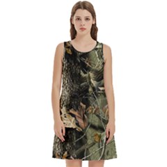 Realtree Camo Seamless Pattern Camo Hunting Round Neck Sleeve Casual Dress With Pockets by Perong