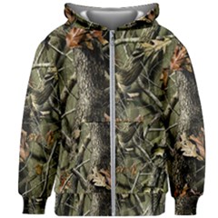 Realtree Camo Seamless Pattern Camo Hunting Kids  Zipper Hoodie Without Drawstring