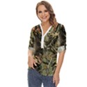 Realtree Camo Seamless Pattern Camo Hunting Zip Up Long Sleeve Blouse View2