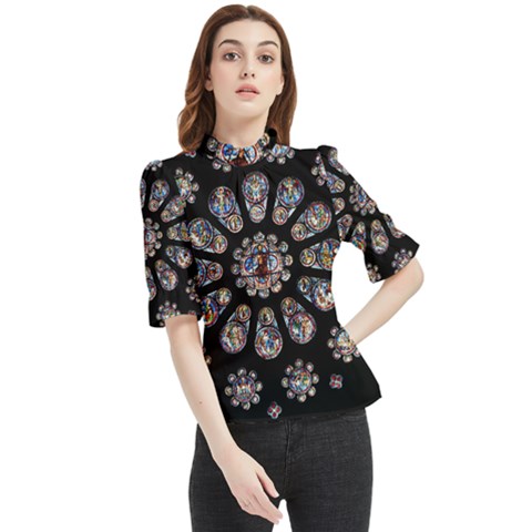 Photo Chartres Notre Dame Frill Neck Blouse by Bedest