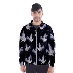 Crane Pattern Men s Windbreaker