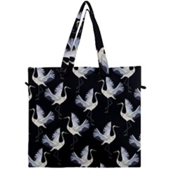 Crane Pattern Canvas Travel Bag by Bedest