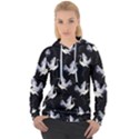 Crane Pattern Women s Overhead Hoodie View1