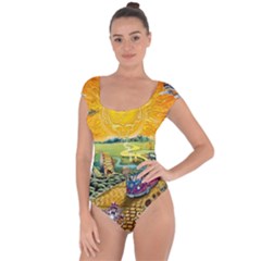 Grateful Dead Golden Road Short Sleeve Leotard  by Bedest