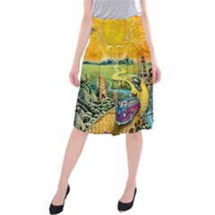 Grateful Dead Golden Road Midi Beach Skirt by Bedest