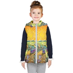 Grateful Dead Golden Road Kids  Hooded Puffer Vest