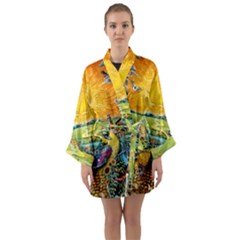 Grateful Dead Golden Road Long Sleeve Satin Kimono by Bedest