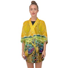 Grateful Dead Golden Road Half Sleeve Chiffon Kimono by Bedest