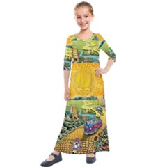 Grateful Dead Golden Road Kids  Quarter Sleeve Maxi Dress