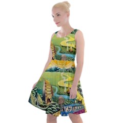 Grateful Dead Golden Road Knee Length Skater Dress by Bedest