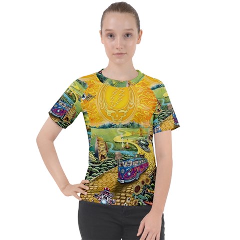 Grateful Dead Golden Road Women s Sport Raglan T-shirt by Bedest