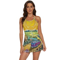 Grateful Dead Golden Road 2-in-1 Flare Activity Dress by Bedest