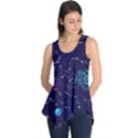 Realistic Night Sky Poster With Constellations Sleeveless Tunic View1