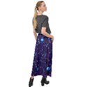 Realistic Night Sky Poster With Constellations Velour Split Maxi Skirt View2