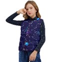 Realistic Night Sky Poster With Constellations Kid s Button Up Puffer Vest	 View3