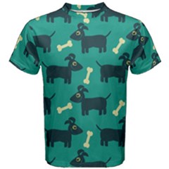 Happy Dogs Animals Pattern Men s Cotton T-shirt by Ket1n9