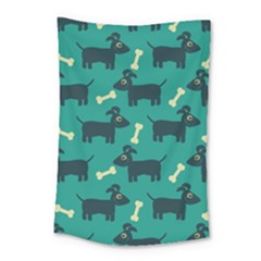 Happy Dogs Animals Pattern Small Tapestry