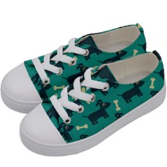 Happy Dogs Animals Pattern Kids  Low Top Canvas Sneakers by Ket1n9