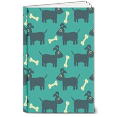 Happy Dogs Animals Pattern 8  X 10  Hardcover Notebook by Ket1n9