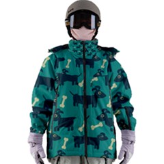 Happy Dogs Animals Pattern Women s Zip Ski And Snowboard Waterproof Breathable Jacket by Ket1n9