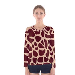 Animal Print Girraf Patterns Women s Long Sleeve T-shirt