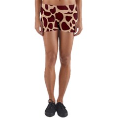 Animal Print Girraf Patterns Yoga Shorts by Ket1n9