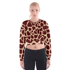 Animal Print Girraf Patterns Cropped Sweatshirt