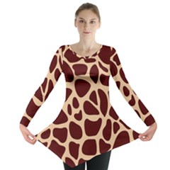 Animal Print Girraf Patterns Long Sleeve Tunic 