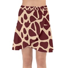 Animal Print Girraf Patterns Wrap Front Skirt by Ket1n9