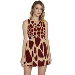 Animal Print Girraf Patterns Sleeveless High Waist Mini Dress by Ket1n9