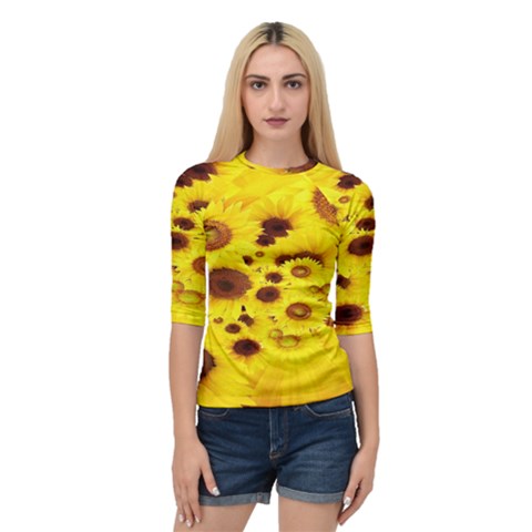 Beautiful Sunflowers Quarter Sleeve Raglan T-shirt by Ket1n9