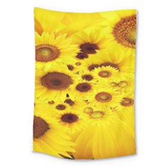 Beautiful Sunflowers Large Tapestry