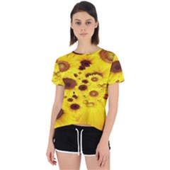 Beautiful Sunflowers Open Back Sport T-shirt by Ket1n9