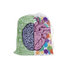 Brain Heart Balance Emotion Drawstring Pouch (large)