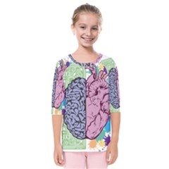 Brain Heart Balance Emotion Kids  Quarter Sleeve Raglan T-shirt